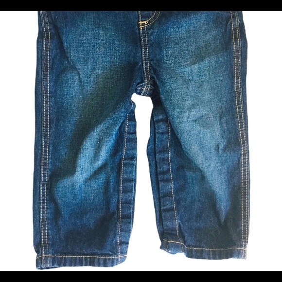 CARTERS Jean Overalls With Pockets Toddler Denim Jean Blue Boys Age 24M/2T - Picture 7 of 10